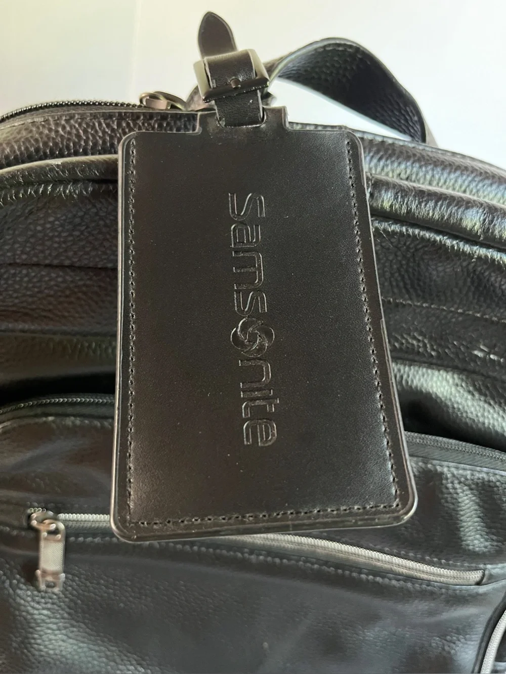 Samsonite Classic Leather Backpack, Carry-On Travel Bag,